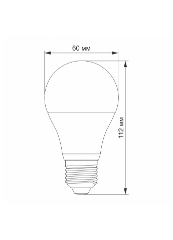 Лампа VIDEX A60e 10W E27 4100K 220V White Led (255259005)