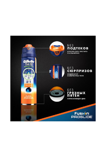 Гель для гоління Fusion ProGlide Sensitive Active Sport, 170 мл Gillette (9515500)