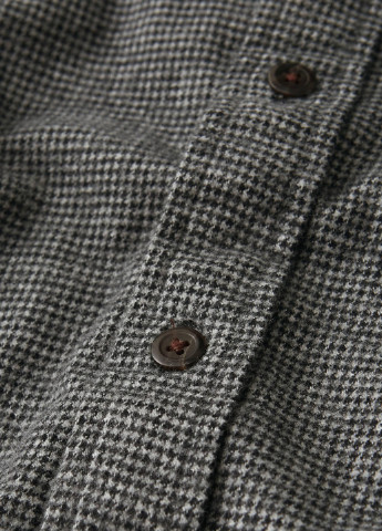 Темно-серая кэжуал рубашка с узором "гусиная лапка" Abercrombie & Fitch