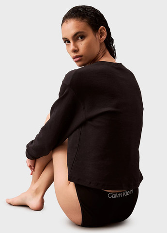 Черный свитшот Calvin Klein логотип вышивка (366424610)