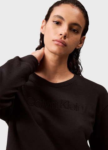Черный свитшот Calvin Klein логотип вышивка (366424610)