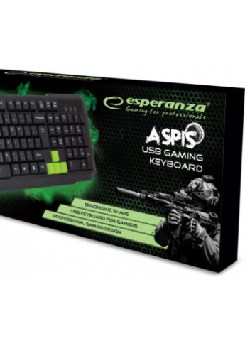 Клавиатура EGK102 Green USB (EGK102GUA) Esperanza (208683888)