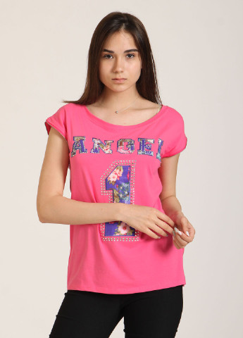 Розовая летняя футболка Ely Bella