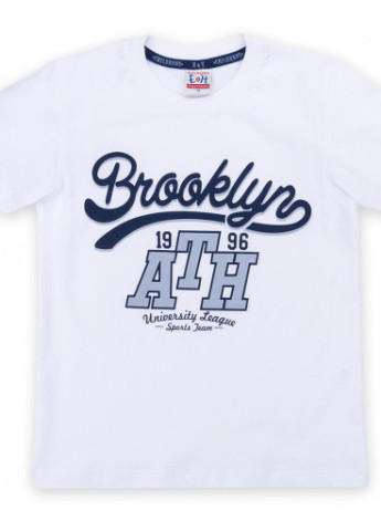 Білий літній костюм десткий футболка "brooklyn ath" з шортами (8932-116b-white) Breeze