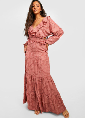 Рожева кежуал сукня з відкритою спиною Boohoo з квітковим принтом