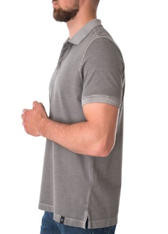 Серая футболка-поло для мужчин Commander однотонная