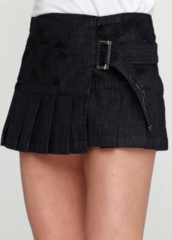 Черная джинсовая однотонная юбка Parasuco на запах