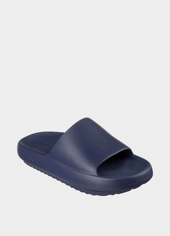 Темно-синие пляжные, спортивные, домашние шлепанцы Skechers