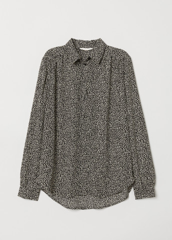 Черно-белая демисезонная блуза H&M