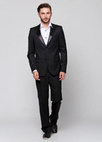 Чорний демісезонний костюм (піджак, брюки) брючний VD One