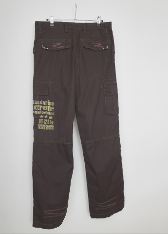 Коричневые кэжуал демисезонные брюки со средней талией Mandarino