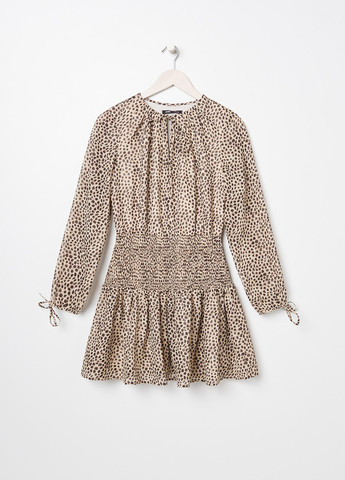 Бежева кежуал сукня Sinsay леопардовий
