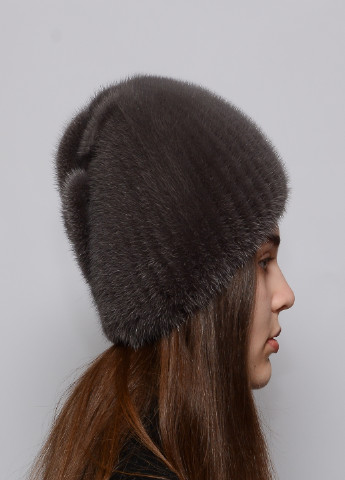 Зимняя вязаная норковая шапка Меховой Стиль (198333333)