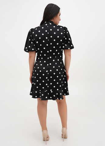 Черное кэжуал платье а-силуэт H&M в горошек