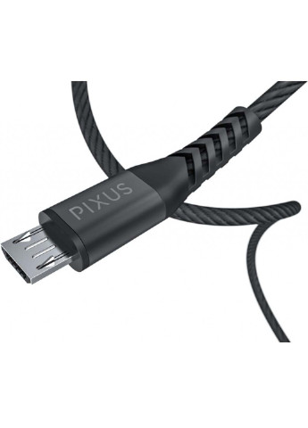 Дата кабель (4897058530896) Pixus usb 2.0 am to micro 5p 1.0m flex black (239381457)