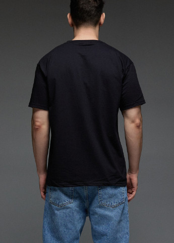 Чорна футболка чоловіча з коротким рукавом Aspirine