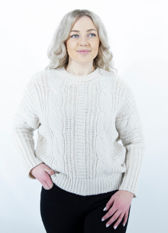 Білий демісезонний светр жіночий білий в'язаний JEANSclub Свободная