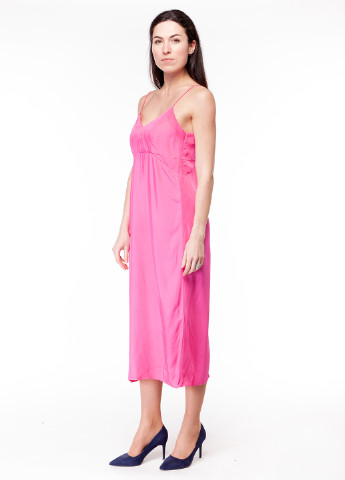 Рожева кежуал сукня H&M однотонна