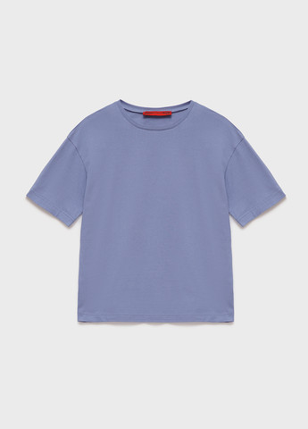 Сіро-синя літня футболка жіноча оверсайз KASTA design