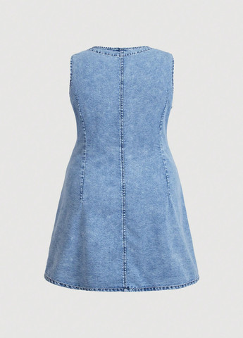 Блакитна джинсова сукня SHEIN варенка