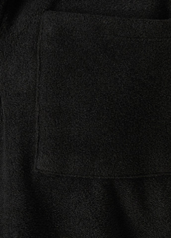 KOTON свитшот однотонный черный кэжуал флис, трикотаж, полиэстер