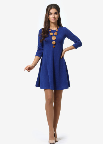 Синя кежуал сукня, сукня сукня светр, кльош Agata Webers