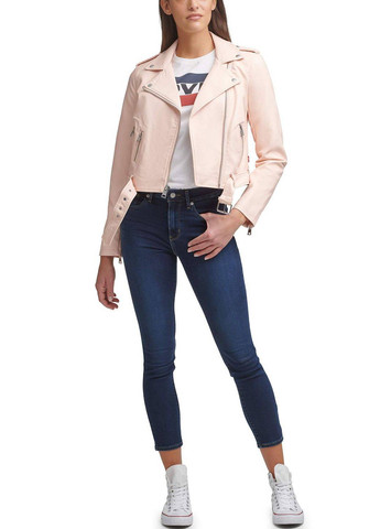 Розовая демисезонная куртка байкерская, косуха Levi's