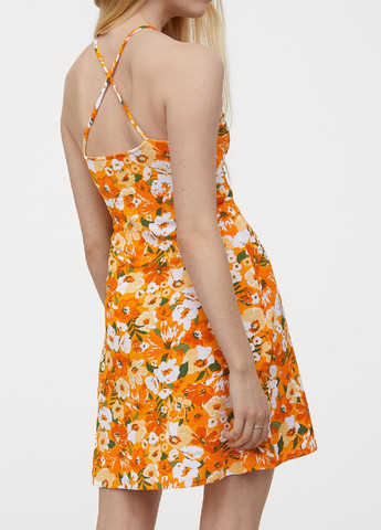 Жовтий кежуал сукня H&M з квітковим принтом