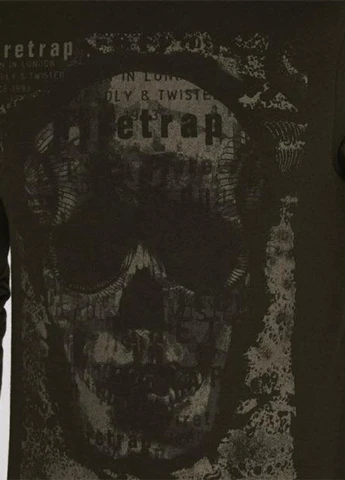 Оливковий світшот Firetrap череп нашивки (229255528)