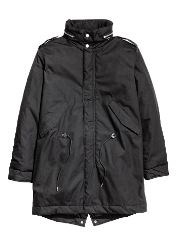 Черное демисезонное Пальто H&M
