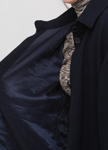 Темно-синее демисезонное Пальто однобортное Weekday