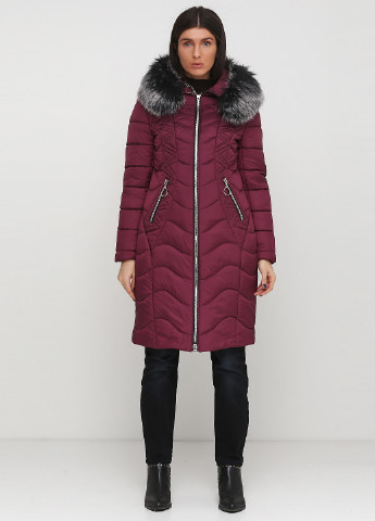 Бордовая зимняя куртка R&G