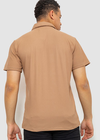 Бежевая футболка-поло для мужчин Ager однотонная