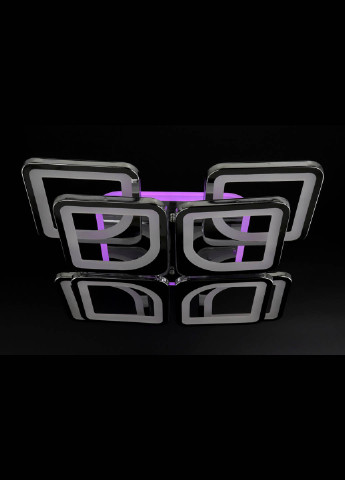 Люстра потолочная LED с пультом A2281/4+4S-RGB-ch Хром 11х43х43 см. Handmade (234539569)