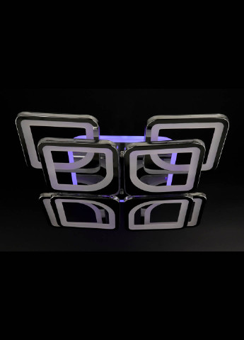 Люстра потолочная LED с пультом A2281/4+4S-RGB-ch Хром 11х43х43 см. Handmade (234539569)