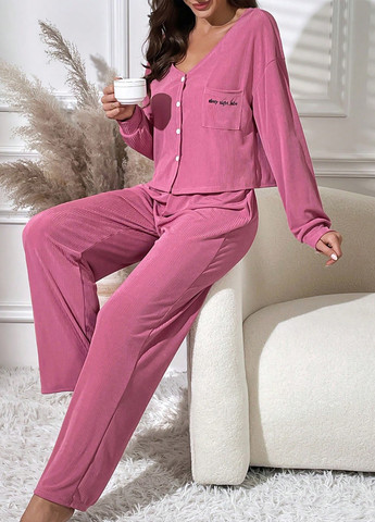 Малинова всесезон піжама (кофта, штани) кофта + брюки SHEIN