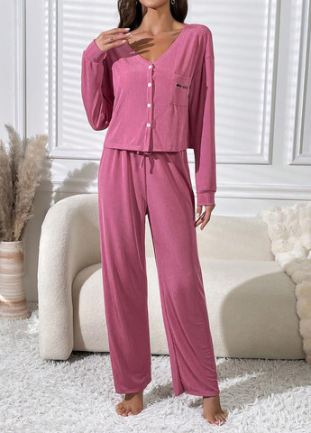 Малинова всесезон піжама (кофта, штани) кофта + брюки SHEIN