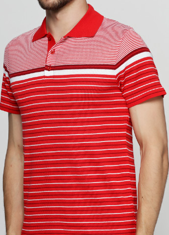 Красная футболка-поло для мужчин Flash в полоску