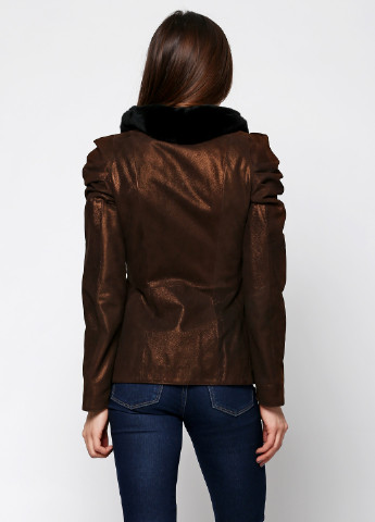 Коричневая демисезонная куртка замшевая Miletos