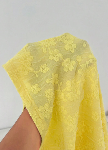 Желтое праздничный, кэжуал платье силуэтная, с открытыми плечами, с открытой спиной SHEIN с цветочным принтом