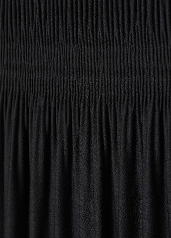 Черная кэжуал однотонная юбка H&M а-силуэта (трапеция)