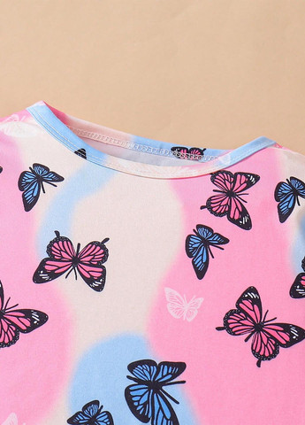 Розовый демисезонный костюм (свитшот, брюки) брючный SHEIN