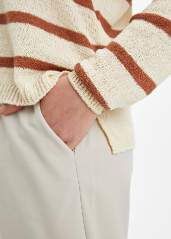 Персиковый демисезонный полувер пуловер DeFacto