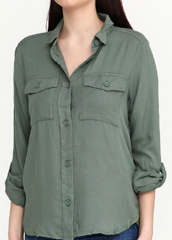 Оливковковая (хаки) кэжуал рубашка с рисунком H&M