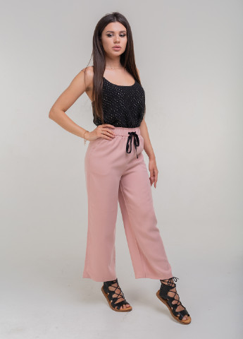 Розовые кэжуал демисезонные прямые брюки Icon