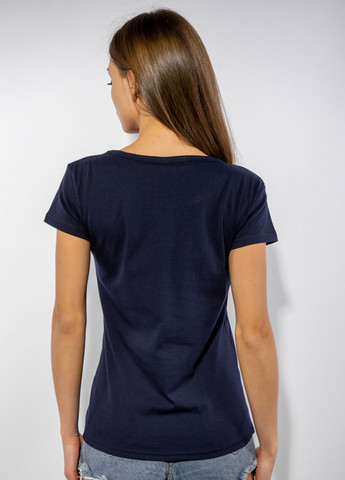 Темно-синяя летняя футболка Time of Style