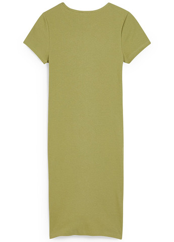 Оливковое кэжуал платье платье-футболка C&A однотонное