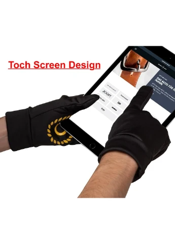 Перчатки мужские Touch Screen Черный Bugatti (253587017)