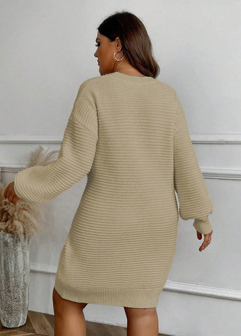 Оливкова (хакі) кежуал сукня сукня светр SHEIN сердечка