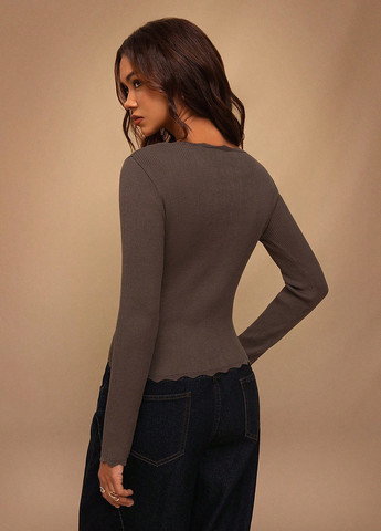 Коричневий демісезонний джемпер джемпер SHEIN